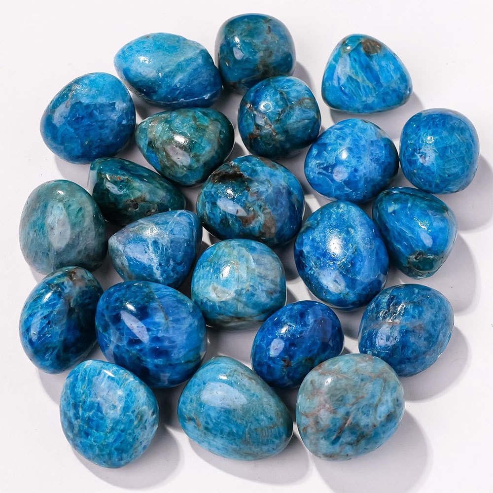 Fish Tank Gravel - Kristal Kuarsa Apatit Biru Alami dan