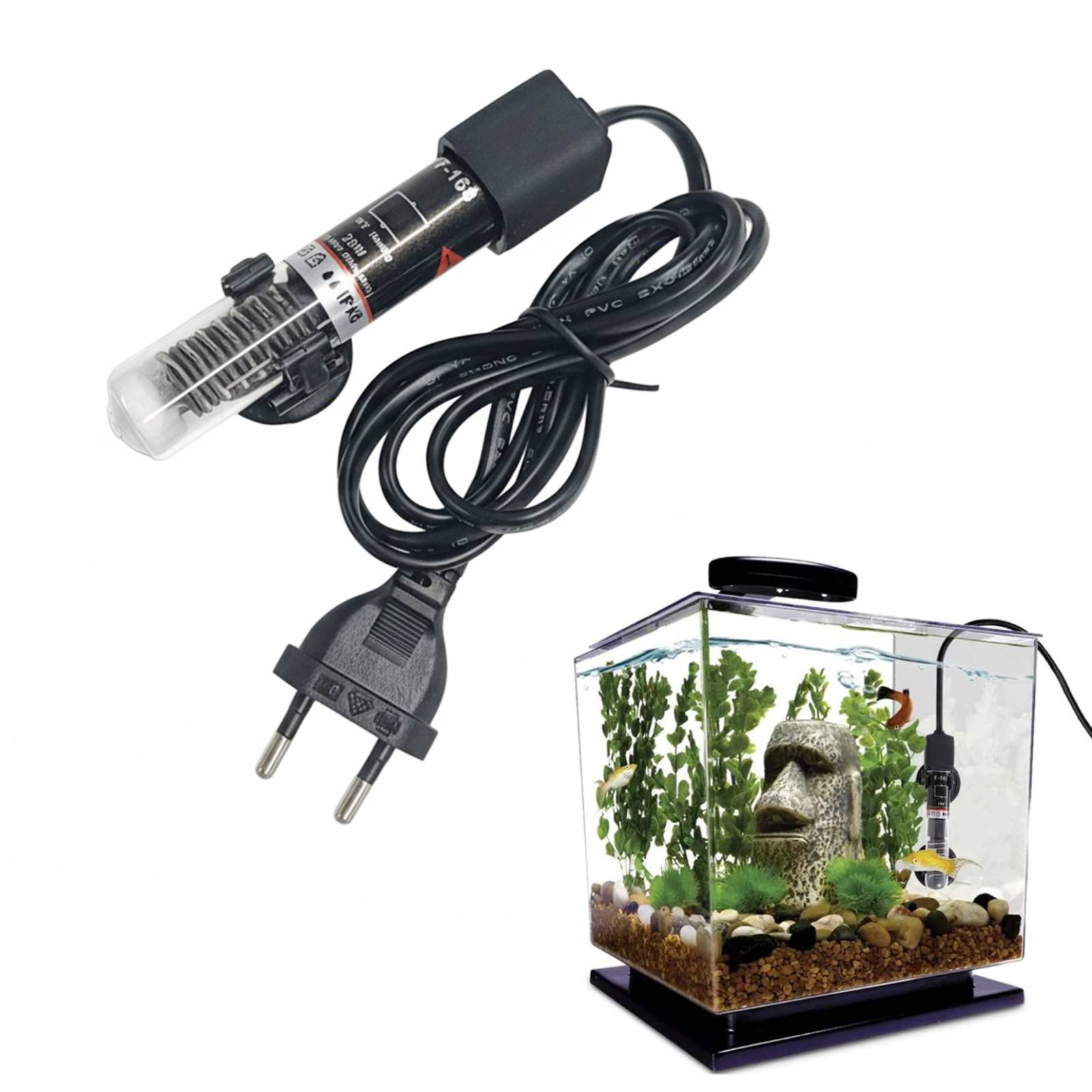 Fish Tank Heater - Pemanas Akuarium Mini, bawah air tangki