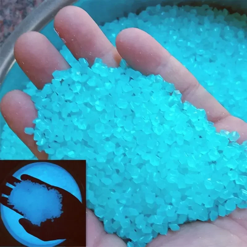 Fish Tank Gravel - 1000 buah 3-5mm pasir bercahaya dalam