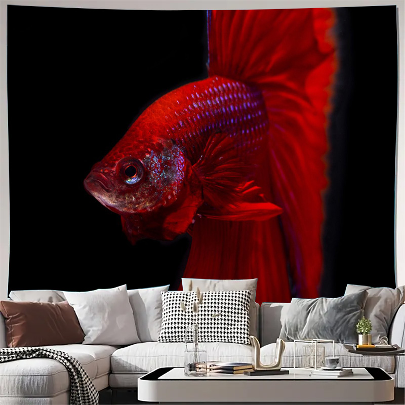 Aquarium Fish Betta - Permadani Ikan Betta Merah Cerah Hiasan