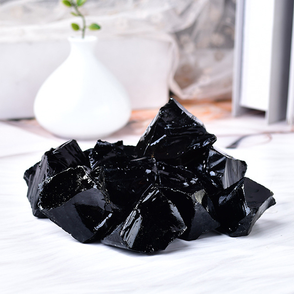 Batu Obsidian Hitam Alami untu - Fish Tank Gravel ulasan dan harga