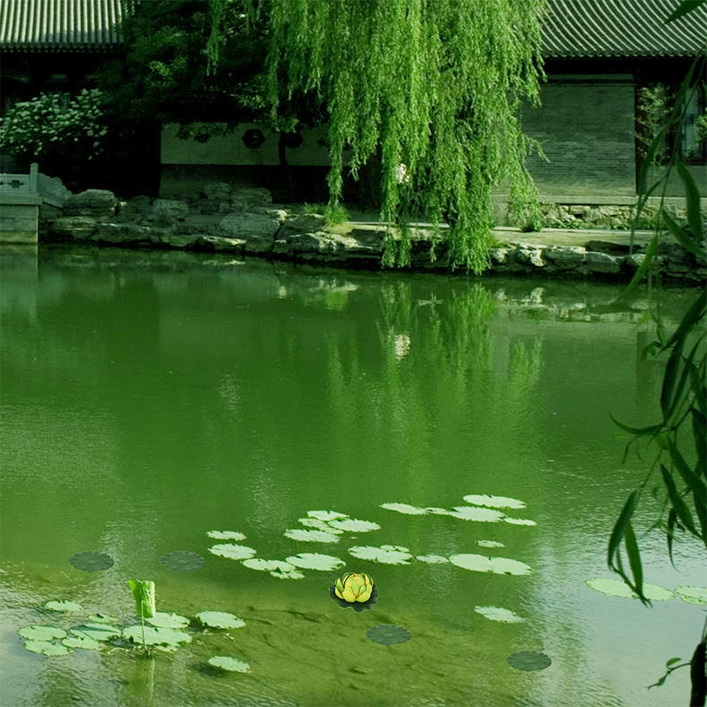 15 Buah Daun Teratai Buatan ya - Aquarium Decor ulasan dan harga